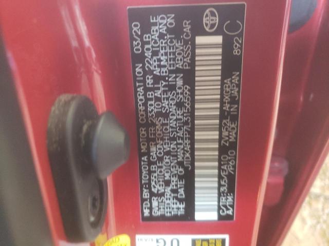 Photo 10 from auction – 2020 TOYOTA PRIUS PRIM with VIN JTDKARFP7L3156599
