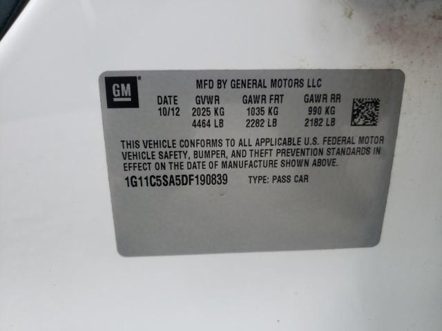 Photo 10 from auction – 2013 CHEVROLET MALIBU 1LT with VIN 1G11C5SA5DF190839