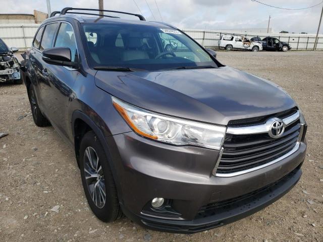 TOYOTA HIGHLANDER 2016 with VIN 5TDJKRFH6GS321158 - Photo from auction