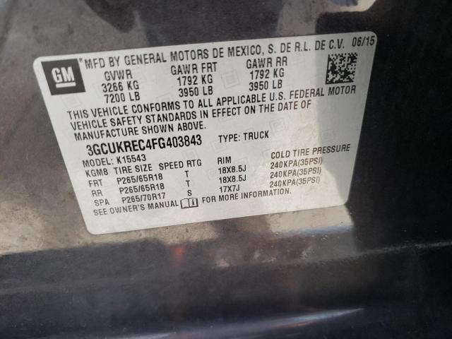 Photo 10 from auction – 2015 CHEVROLET silverado with VIN 3GCUKREC4FG403843