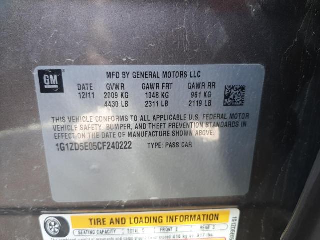 Photo 10 from auction – 2012 CHEVROLET MALIBU 2LT with VIN 1G1ZD5E05CF240222