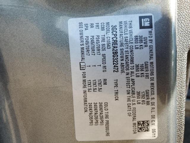 Photo 10 from auction – 2011 CHEVROLET SILVERADO with VIN 3GCPCREA2BG322472