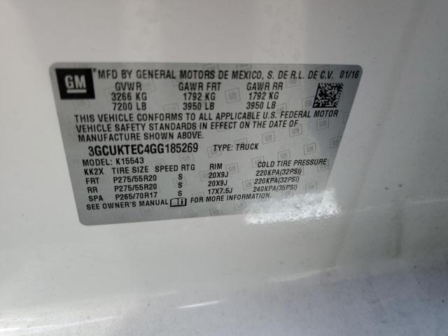Photo 10 from auction – 2016 CHEVROLET SILVERADO with VIN 3GCUKTEC4GG185269