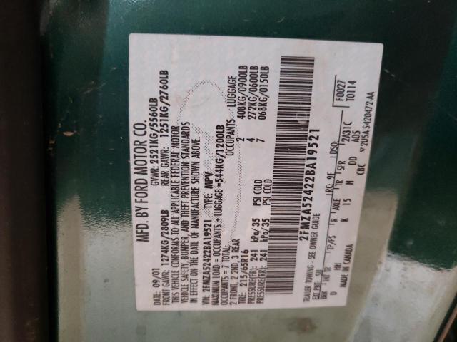 Photo 10 from auction – 2002 FORD WINDSTAR S with VIN 2FMZA52422BA19521