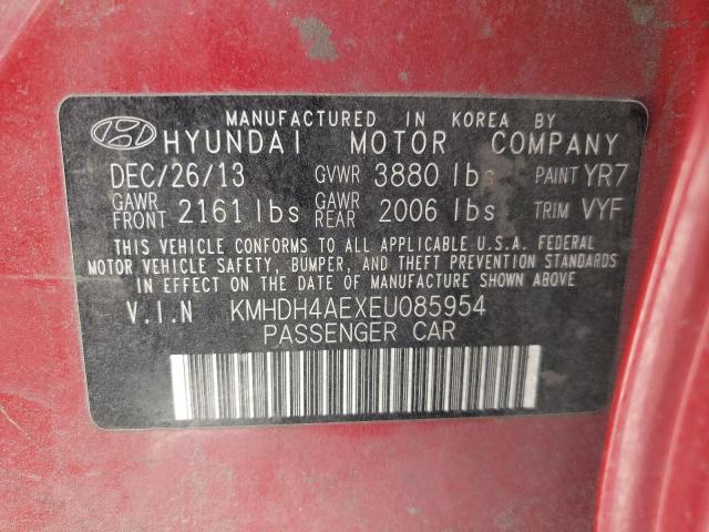 Photo 10 from auction – 2014 HYUNDAI ELANTRA SE with VIN KMHDH4AEXEU085954