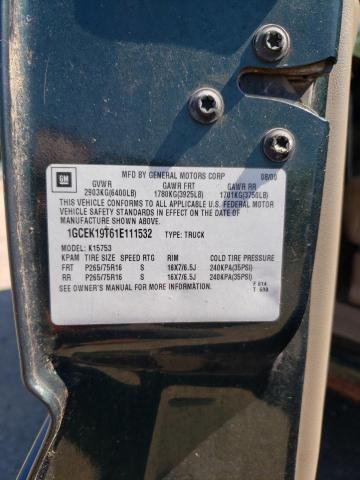 Photo 10 from auction – 2001 CHEVROLET SILVERADO with VIN 1GCEK19T61E111532