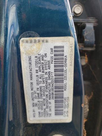 Photo 10 from auction – 1998 TOYOTA COROLLA with VIN 1NXBR18EXWZ015977