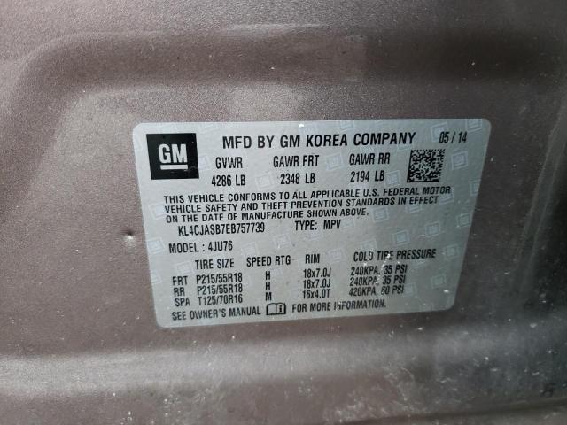 Photo 10 from auction – 2014 BUICK ENCORE with VIN KL4CJASB7EB757739