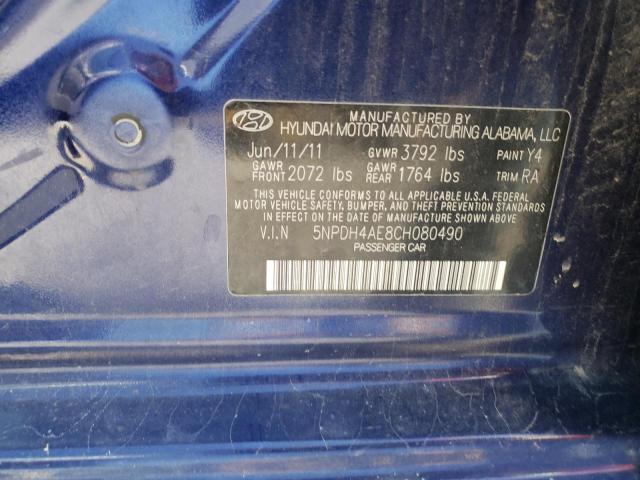 Zdjęcie 10 z aukcji – 2012 HYUNDAI ELANTRA GL z VIN 5NPDH4AE8CH080490