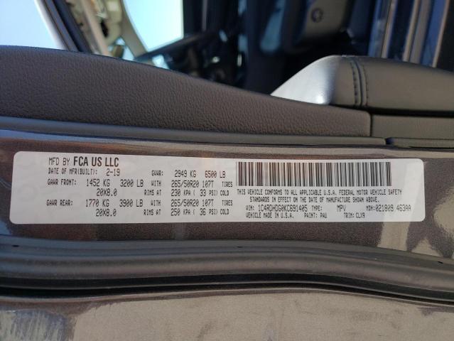 Photo 10 from auction – 2019 DODGE DURANGO GT with VIN 1C4RDHDG0KC691405