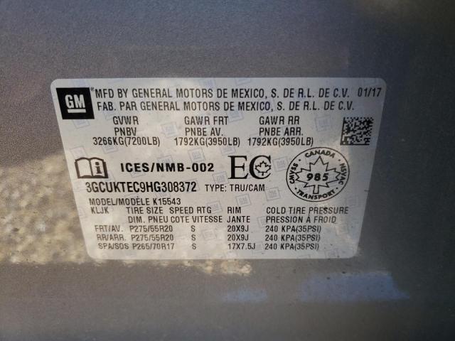 Снимка 10 от търг – 2017 CHEVROLET SILVER1500 с VIN 3GCUKTEC9HG308372