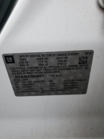 Photo 10 from auction – 2016 GMC TERRAIN SL with VIN 2GKALNEK7G6346071