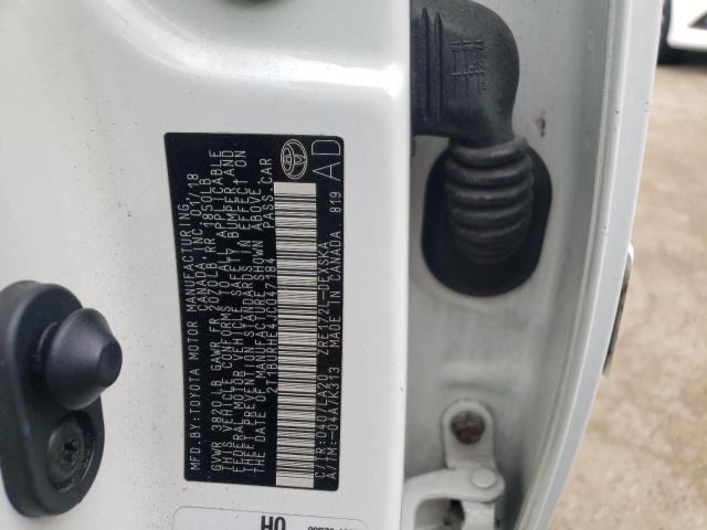Photo 10 from auction – 2018 TOYOTA COROLLA L with VIN 2T1BURHE4JC047184