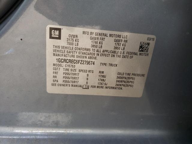 Photo 10 from auction – 2015 CHEVROLET SILVERADO with VIN 1GCRCREC6FZ279674