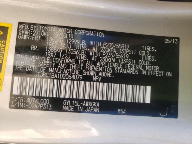 Photo 10 from auction – 2013 LEXUS RX 450 with VIN JTJBC1BA1D2064079