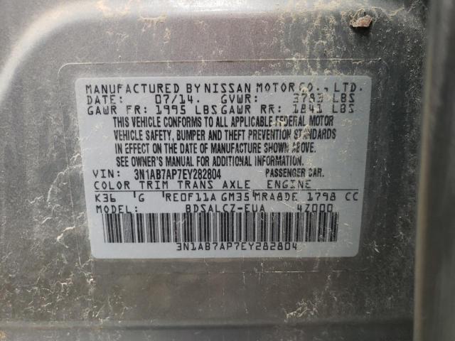 Photo 10 from auction – 2014 NISSAN SENTRA S with VIN 3N1AB7AP7EY282804