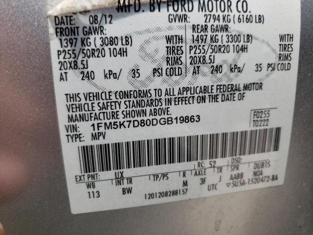 Photo 10 from auction – 2013 FORD EXPLORER X with VIN 1FM5K7D80DGB19863