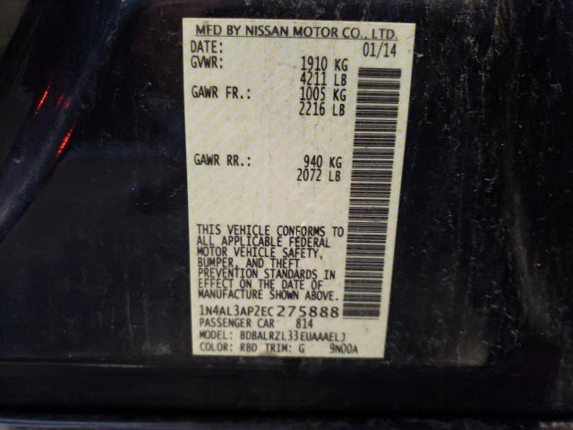 Photo 10 from auction – 2014 NISSAN ALTIMA 2.5 with VIN 1N4AL3AP2EC275888