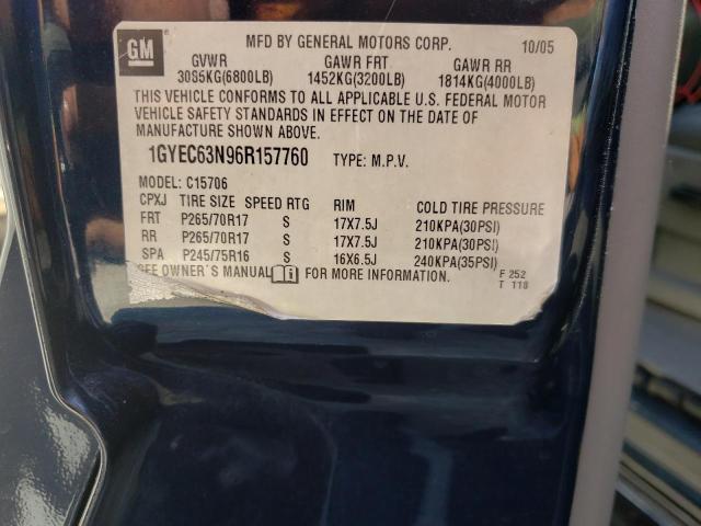 Photo 10 from auction – 2006 CADILLAC ESCALADE L with VIN 1GYEC63N96R157760
