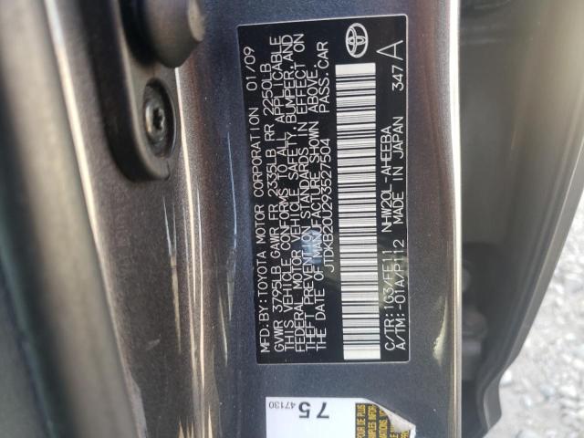 Photo 10 from auction – 2009 TOYOTA PRIUS with VIN JTDKB20U293527504