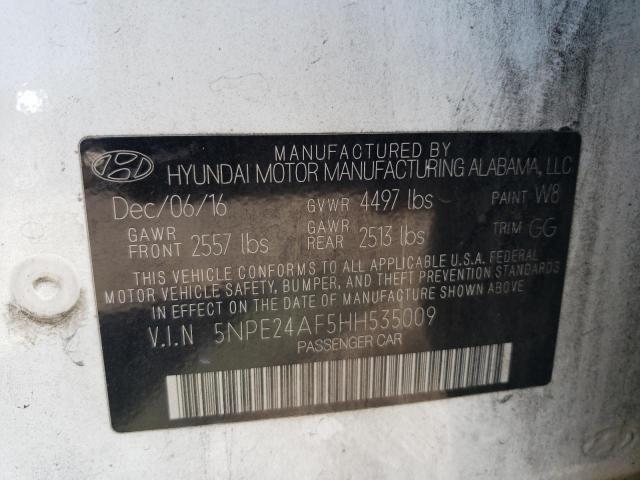 Photo 10 from auction – 2017 HYUNDAI SONATA SE with VIN 5NPE24AF5HH535009
