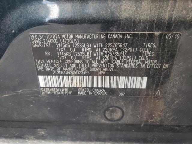 Photo 10 from auction – 2010 TOYOTA RAV4 LIMIT with VIN 2T3DK4DV3AW023455