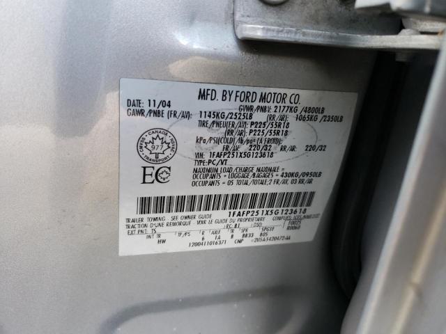 Photo 10 from auction – 2005 FORD FIVE HUNDR with VIN 1FAFP251X5G123618