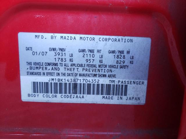 Фото 10 с аукциона – 2007 MAZDA 3 HATCHBAC с VIN JM1BK143871704352