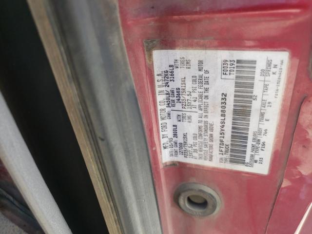 Photo 10 from auction – 1995 FORD F150 with VIN 1FTDF15Y4SLB80332