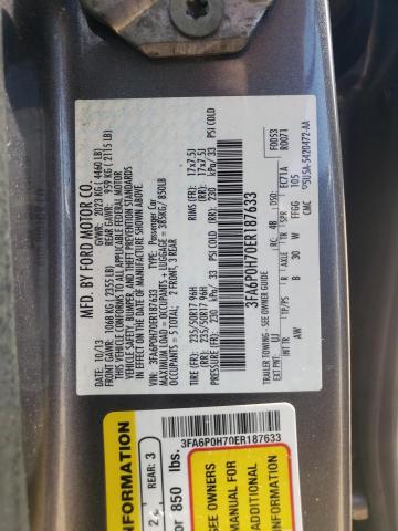 Photo 10 from auction – 2014 FORD FUSION SE with VIN 3FA6P0H70ER187633