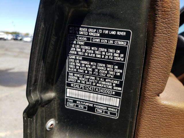 Photo 10 from auction – 1996 LAND ROVER RANGE ROVE with VIN SALPE1243TA340093