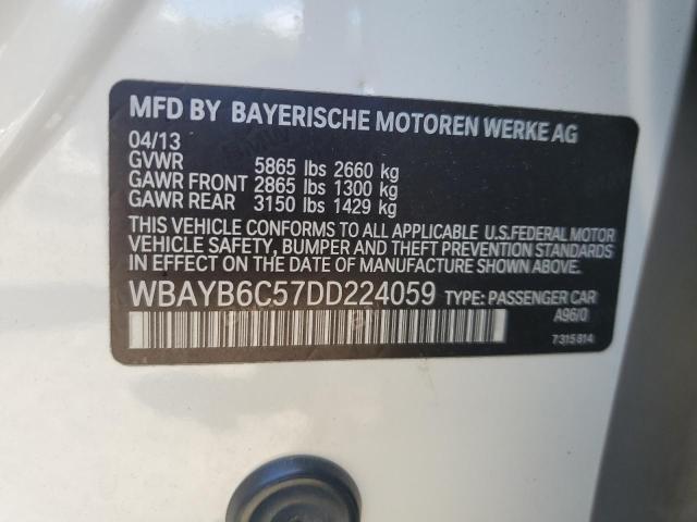 Photo 10 from auction – 2013 BMW 750 XI with VIN WBAYB6C57DD224059