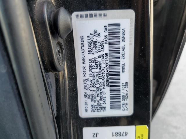 Photo 10 from auction – 2009 TOYOTA COROLLA BA with VIN 1NXBU40E49Z067895
