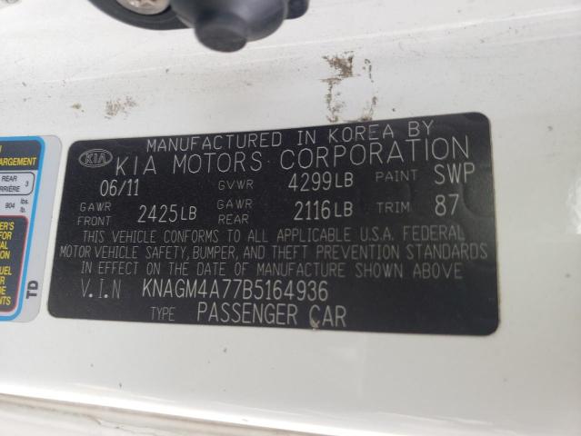 Photo 10 from auction – 2011 KIA OPTIMA LX with VIN KNAGM4A77B5164936