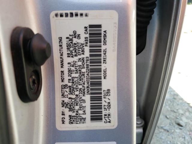 Photo 10 from auction – 2010 TOYOTA COROLLA BA with VIN 1NXBU4EE0AZ288763