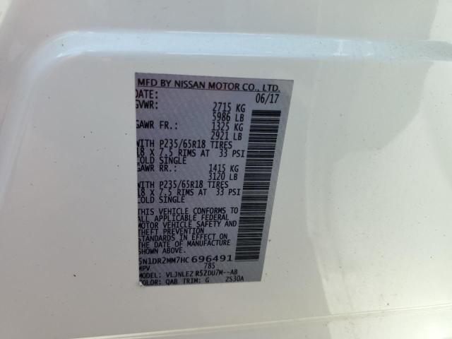 Photo 10 from auction – 2017 NISSAN PATHFINDER with VIN 5N1DR2MM7HC696491