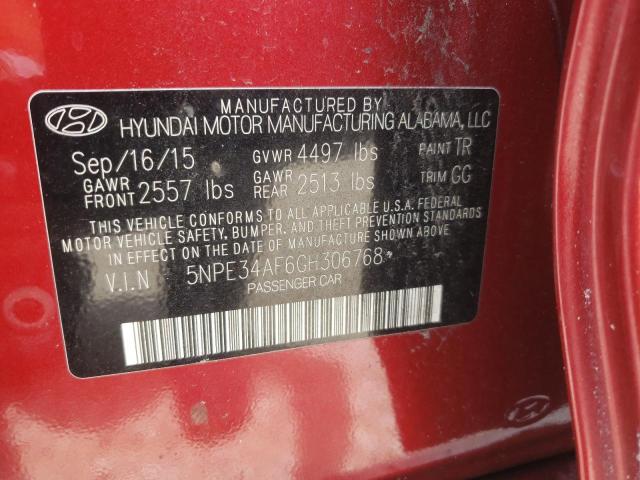 Photo 10 from auction – 2016 HYUNDAI SONATA SPO with VIN 5NPE34AF6GH306768