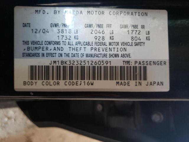 Photo 10 from auction – 2005 MAZDA 3 S with VIN JM1BK323251260591