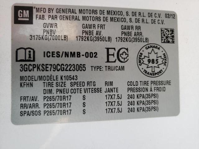 Photo 10 from auction – 2012 CHEVROLET SILVERADO with VIN 3GCPKSE79CG223065