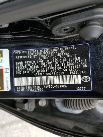 Photo 10 from auction – 2012 TOYOTA CAMRY BASE with VIN 4T4BF1FK9CR213369