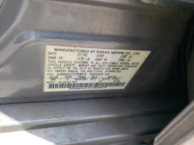 Photo 10 from auction – 2007 NISSAN MAXIMA SE with VIN 1N4BA41E37C808879