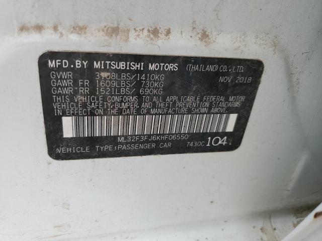 Photo 10 from auction – 2019 MITSUBISHI MIRAGE G4 with VIN ML32F3FJ6KHF06550