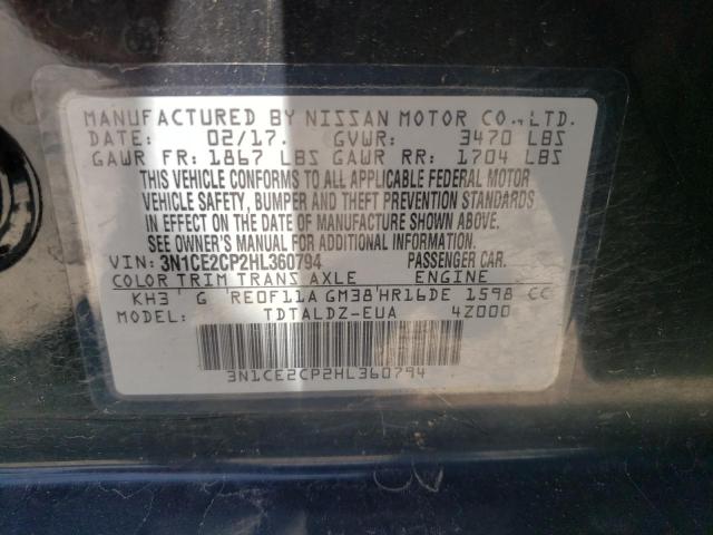 Photo 10 from auction – 2017 NISSAN VERSA with VIN 3N1CE2CP2HL360794