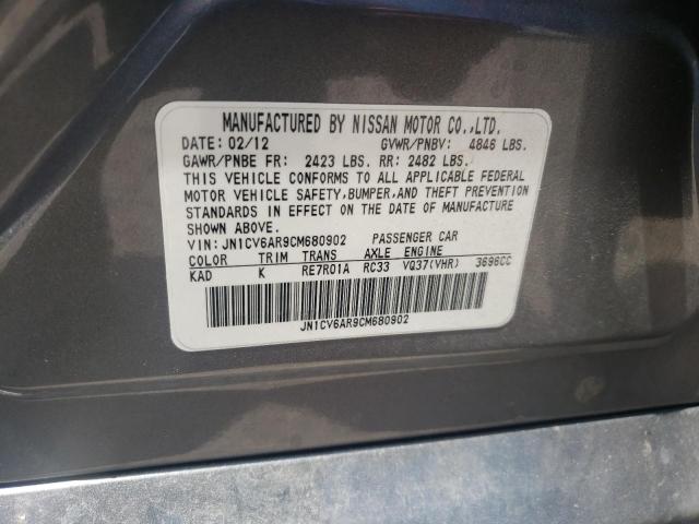 Photo 10 from auction – 2012 INFINITI G37 with VIN JN1CV6AR9CM680902