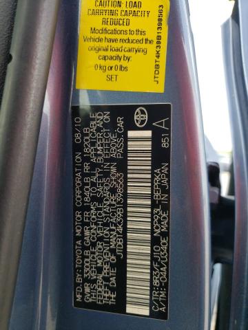 Photo 10 from auction – 2011 TOYOTA YARIS with VIN JTDBT4K39B1398563
