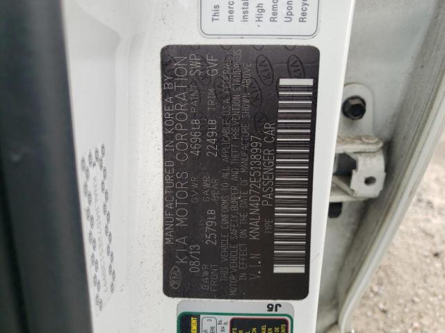 Photo 10 from auction – 2014 KIA CADENZA PR with VIN KNALN4D72E5138997