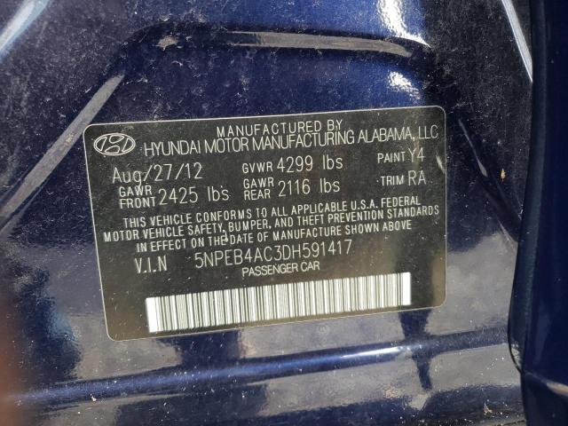Photo 10 from auction – 2013 HYUNDAI SONATA GLS with VIN 5NPEB4AC3DH591417