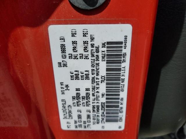 Photo 10 from auction – 2004 DODGE RAM 1500 S with VIN 1D7HA18D44J230532