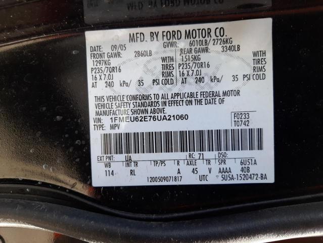Photo 10 from auction – 2006 FORD EXPLORER X with VIN 1FMEU62E76UA21060