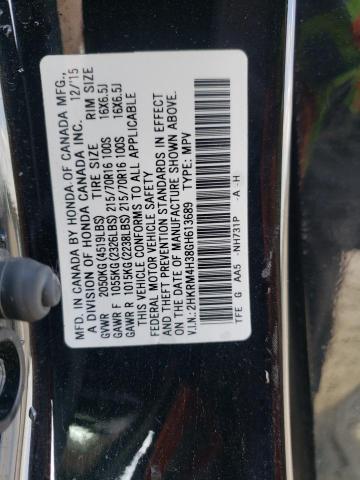 Photo 10 from auction – 2016 HONDA CR-V LX with VIN 2HKRM4H38GH613689